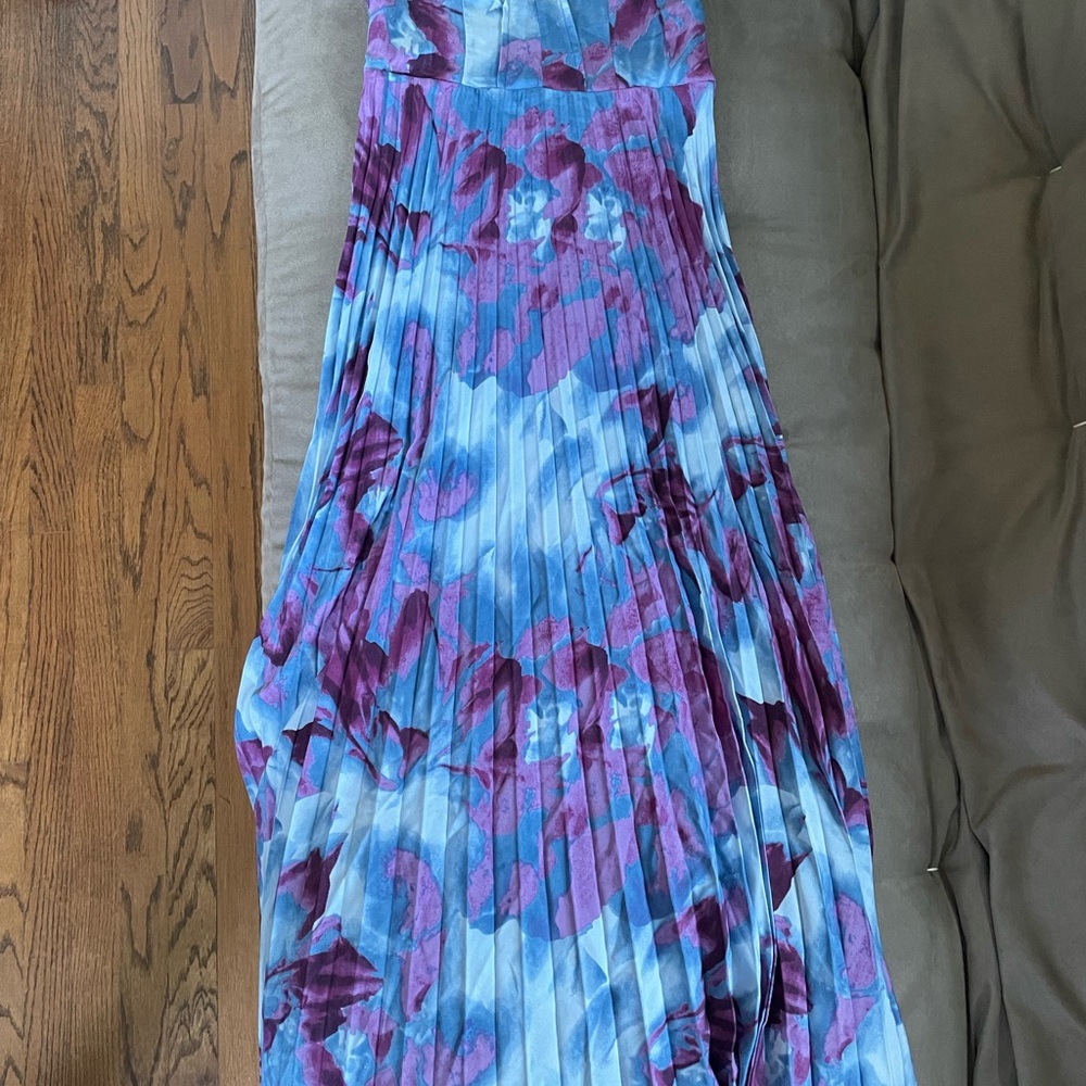 Floral Pleated Maxi Skirt